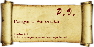 Pangert Veronika névjegykártya